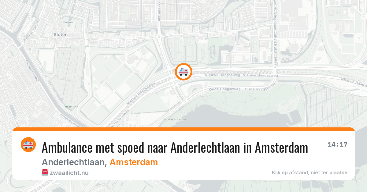 Ambulance met spoed naar Anderlechtlaan in Amsterdam — 22 mei 2026