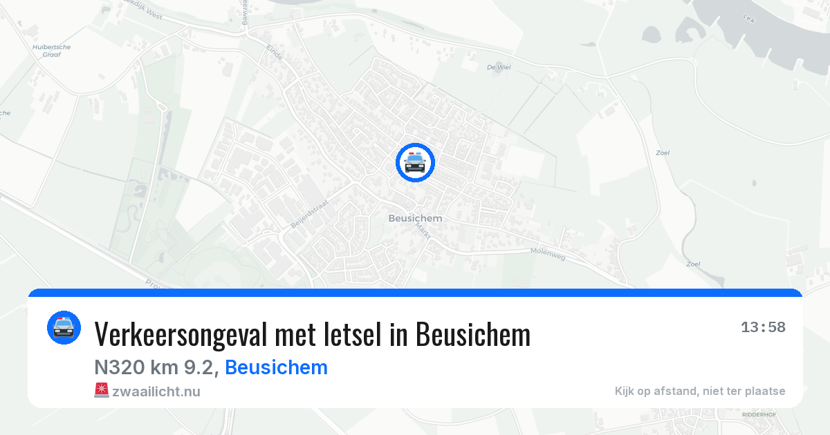 Verkeersongeval met letsel in Beusichem — 30 mei 2026