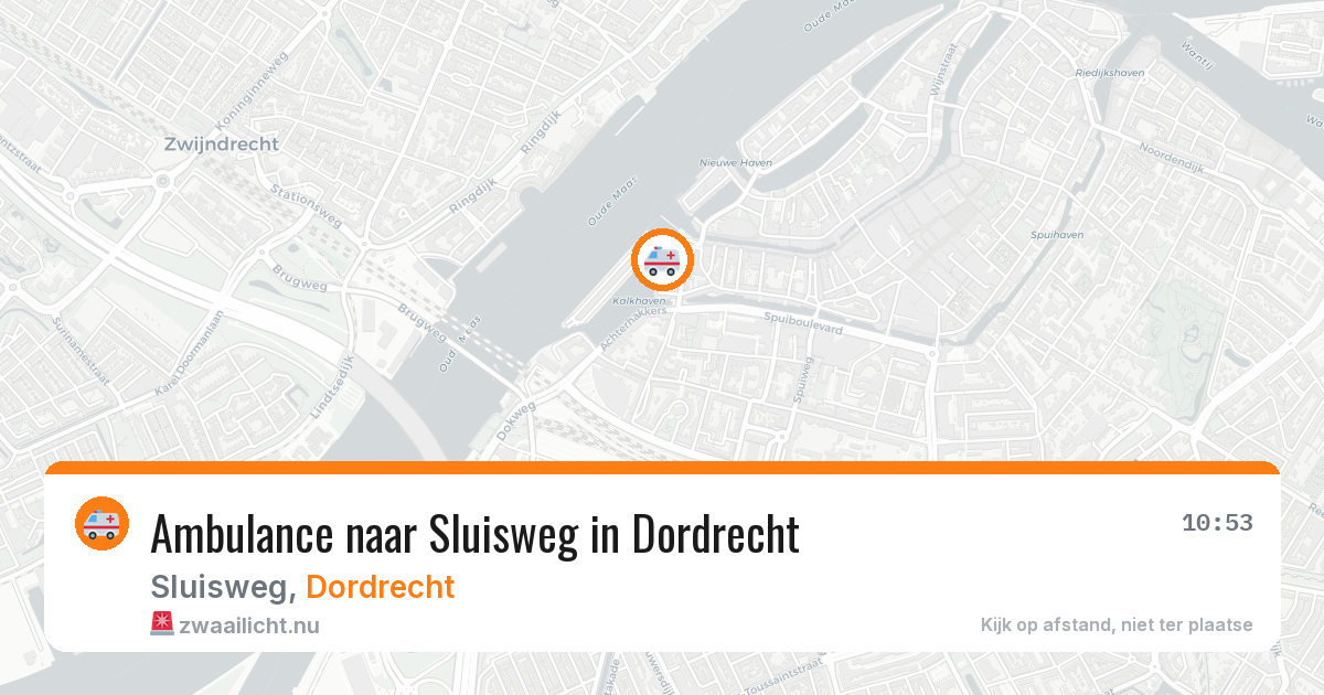 Ambulance naar Sluisweg in Dordrecht — 14 jul 2026