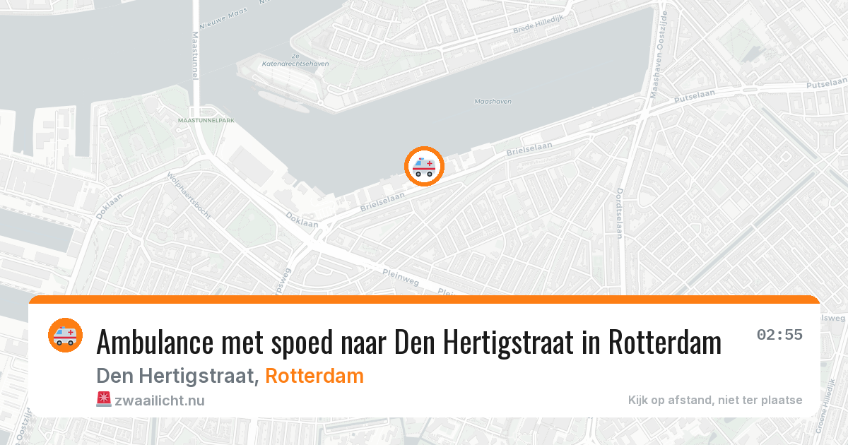 Ambulance met spoed naar Den Hertigstraat in Rotterdam — 18 jul 2026