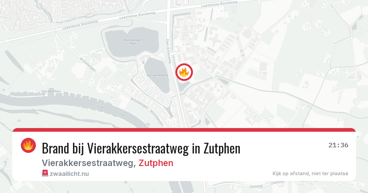 Brand bij Vierakkersestraatweg in Zutphen — 18 mei 2026