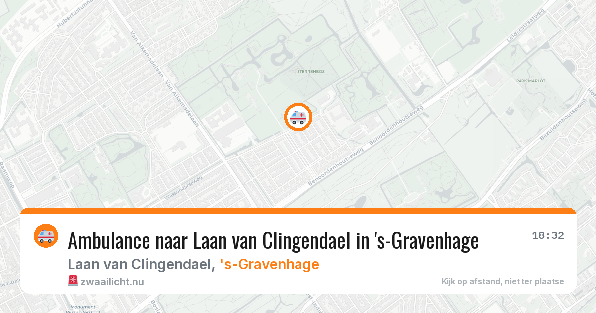 Ambulance naar Laan van Clingendael in 's-Gravenhage — 21 jul 2026