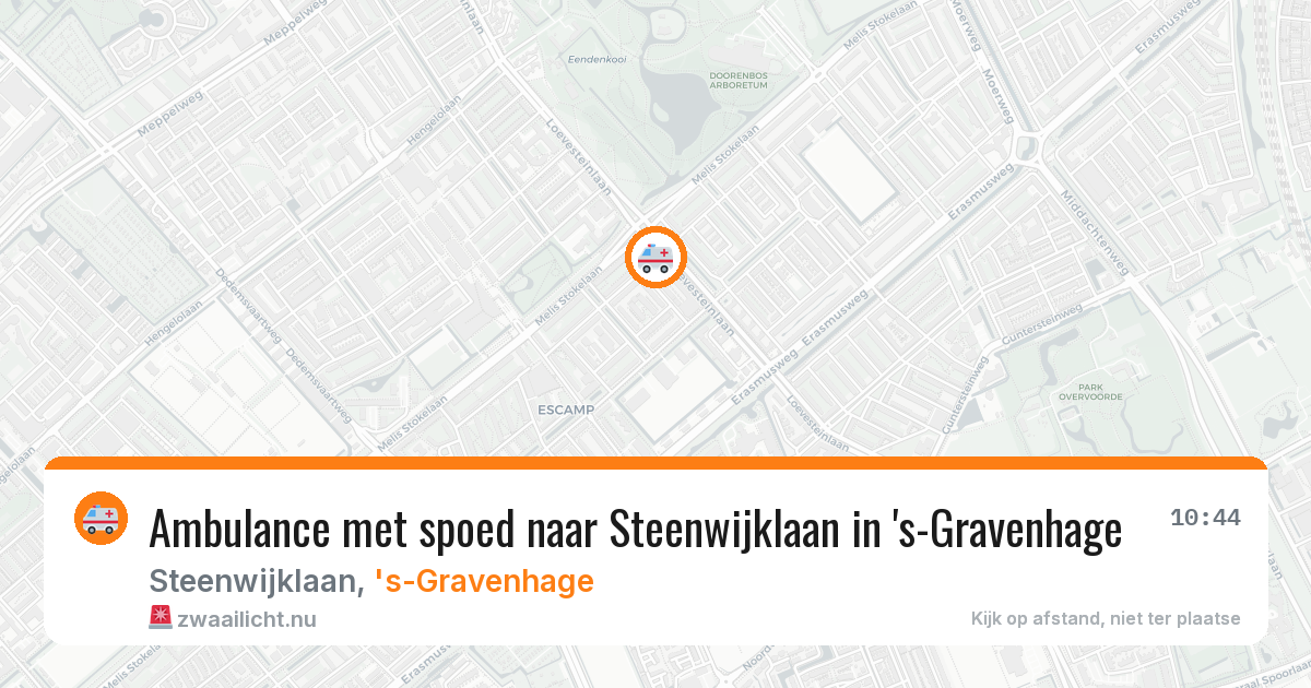 Ambulance met spoed naar Steenwijklaan in 's-Gravenhage — 18 mrt 2026