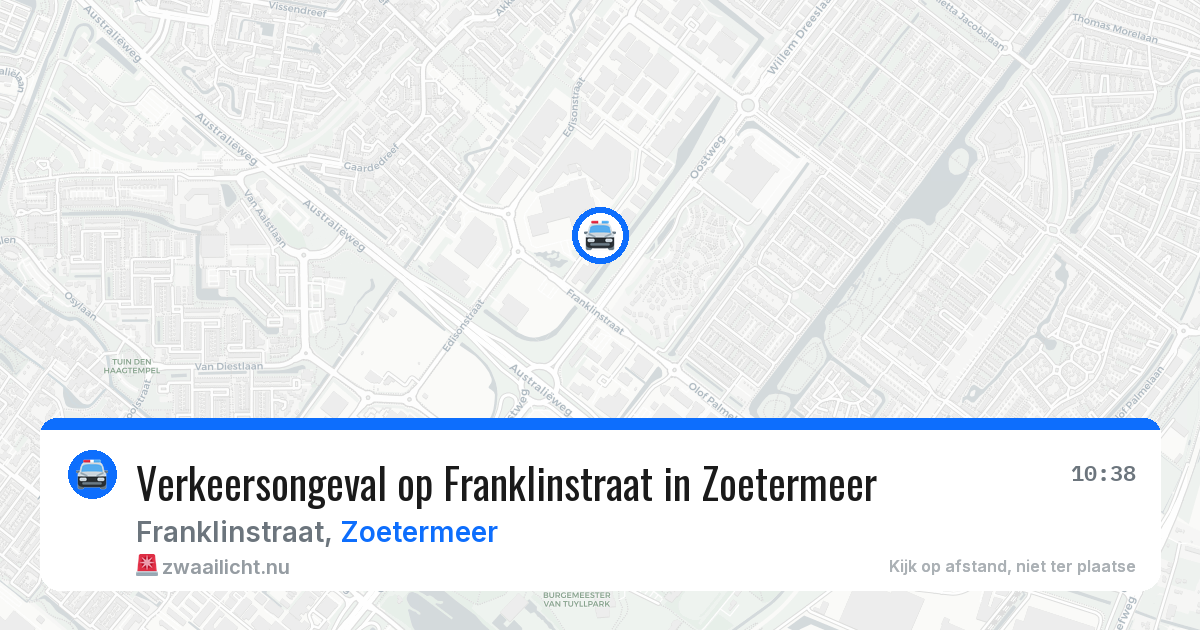 Verkeersongeval op Franklinstraat in Zoetermeer — 30 apr 2026