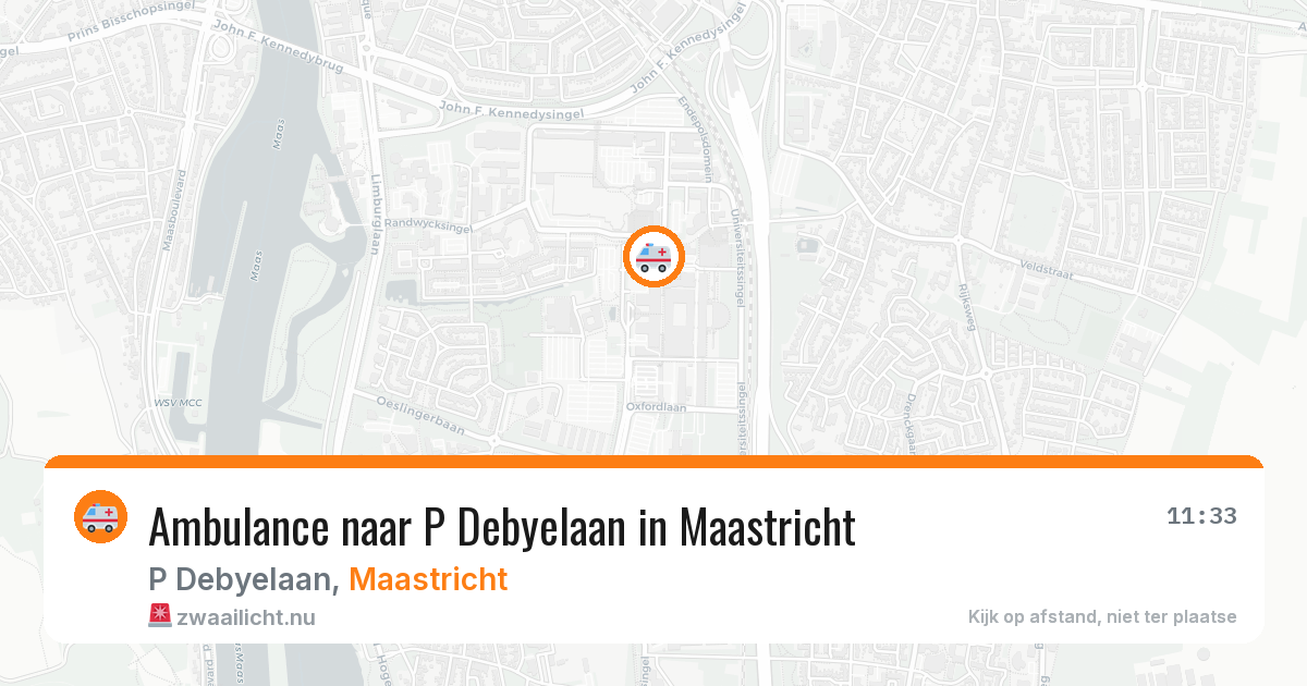 Ambulance naar P Debyelaan in Maastricht — 31 mrt 2026