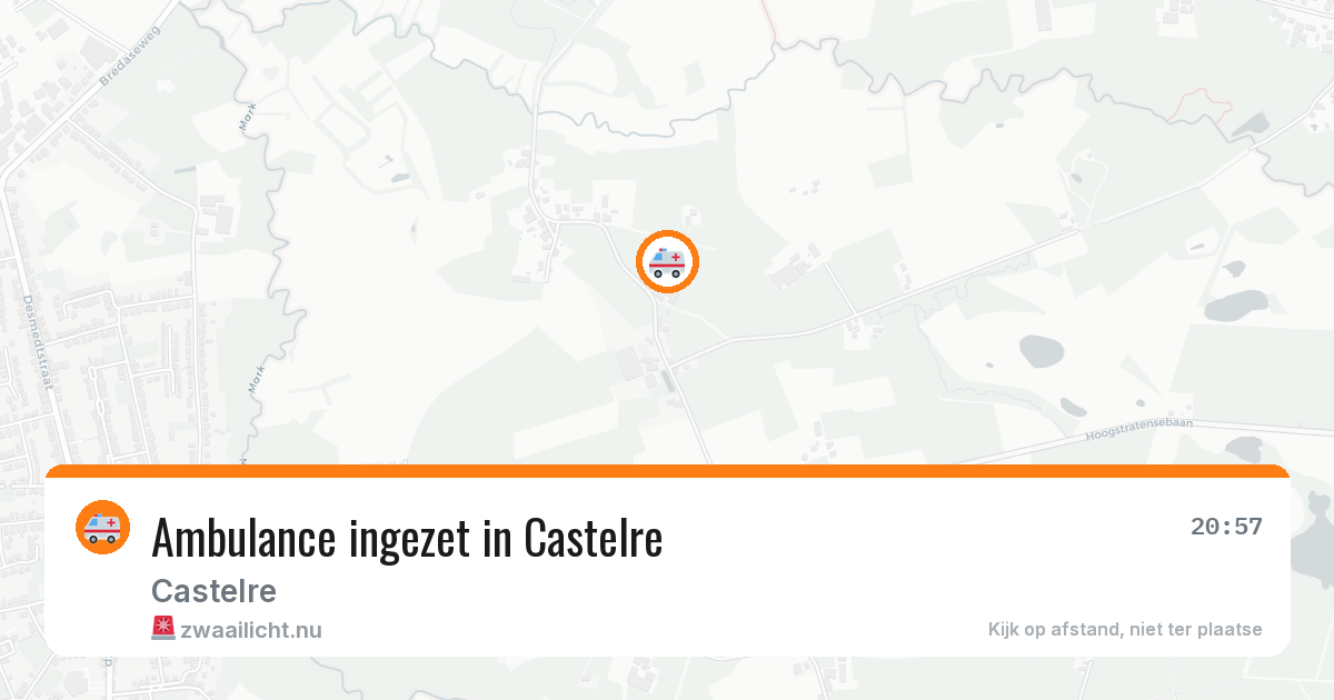Ambulance ingezet in Castelre — 7 mrt 2026