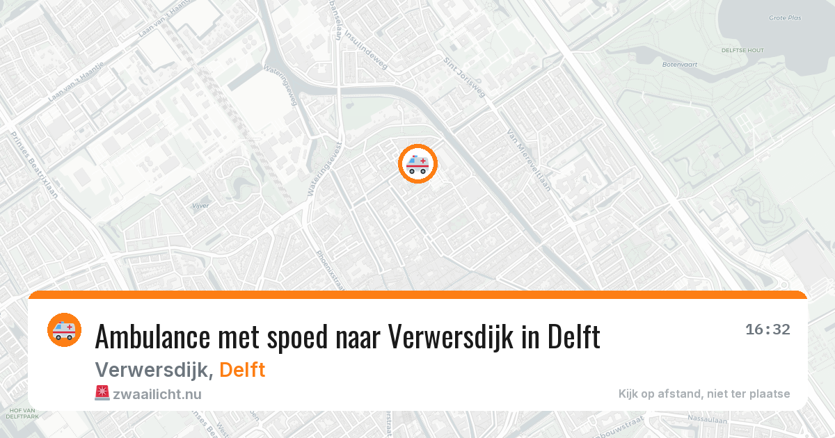 Ambulance met spoed naar Verwersdijk in Delft — 20 jan 2026
