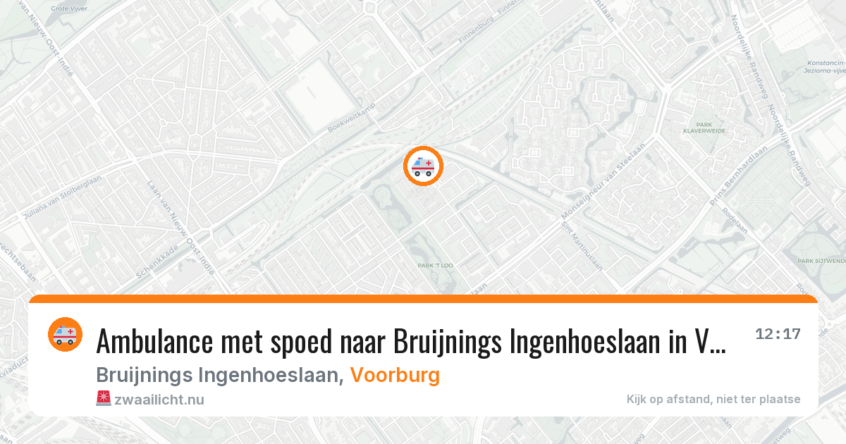 Ambulance met spoed naar Bruijnings Ingenhoeslaan in Voorburg — 29 mei 2026