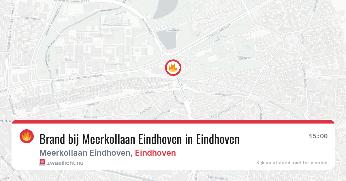 Brand bij Meerkollaan Eindhoven in Eindhoven — 6 jun 2026