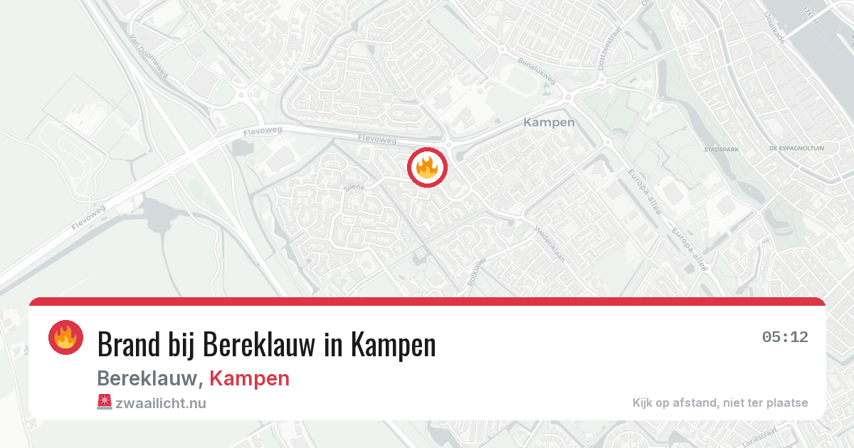 Brand bij Bereklauw in Kampen — 4 apr 2026