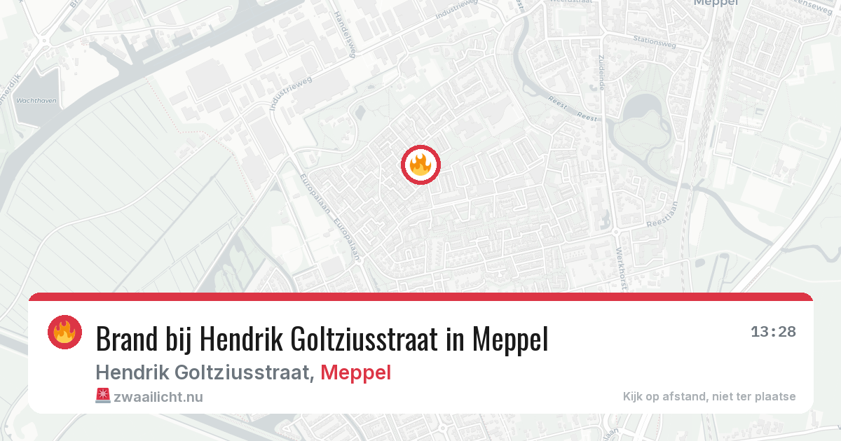 Brand bij Hendrik Goltziusstraat in Meppel — 26 mei 2026