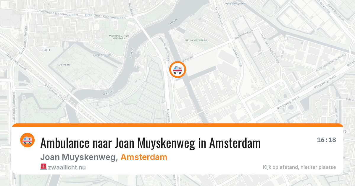 Ambulance naar Joan Muyskenweg in Amsterdam — 16 jul 2026