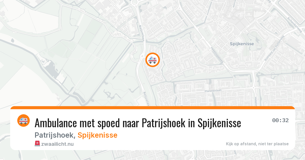 Ambulance met spoed naar Patrijshoek in Spijkenisse — 24 mrt 2026