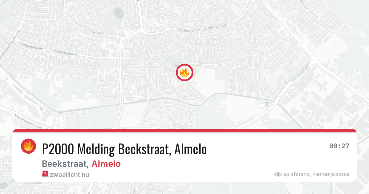 P2000 Melding Beekstraat, Almelo — 28 feb 2026
