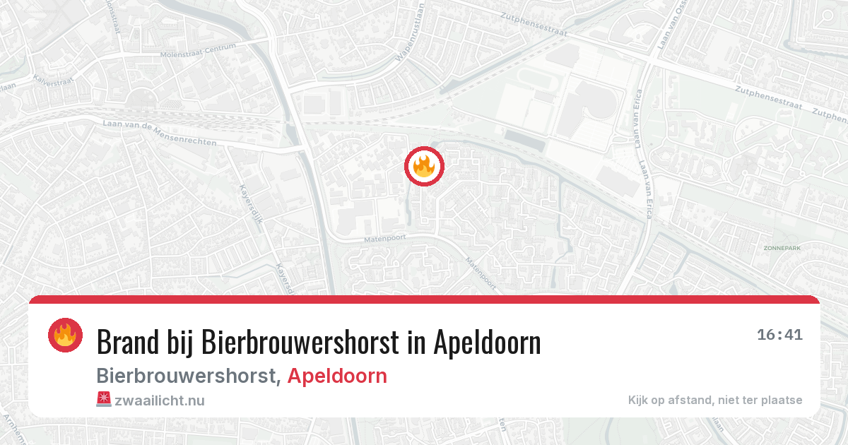 Brand bij Bierbrouwershorst in Apeldoorn — 13 mei 2026