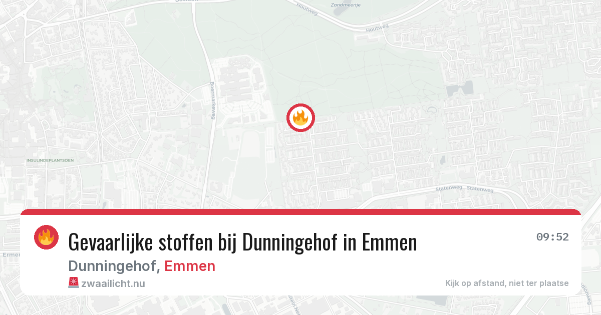 Gevaarlijke stoffen bij Dunningehof in Emmen — 24 mei 2026
