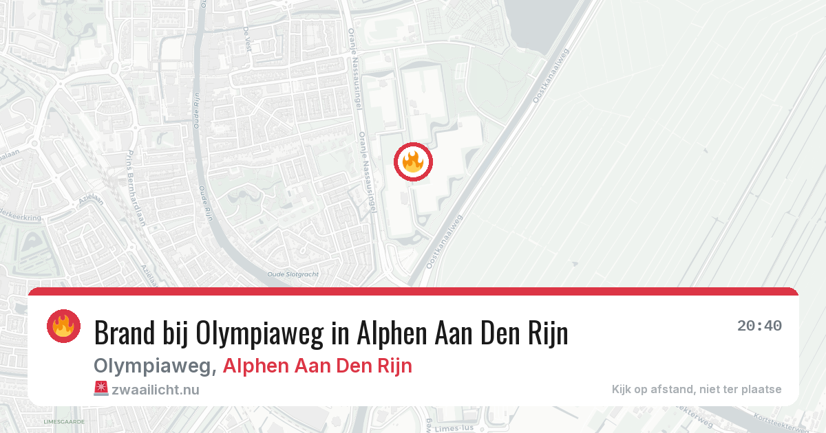 Brand bij Olympiaweg in Alphen Aan Den Rijn — 10 jul 2026