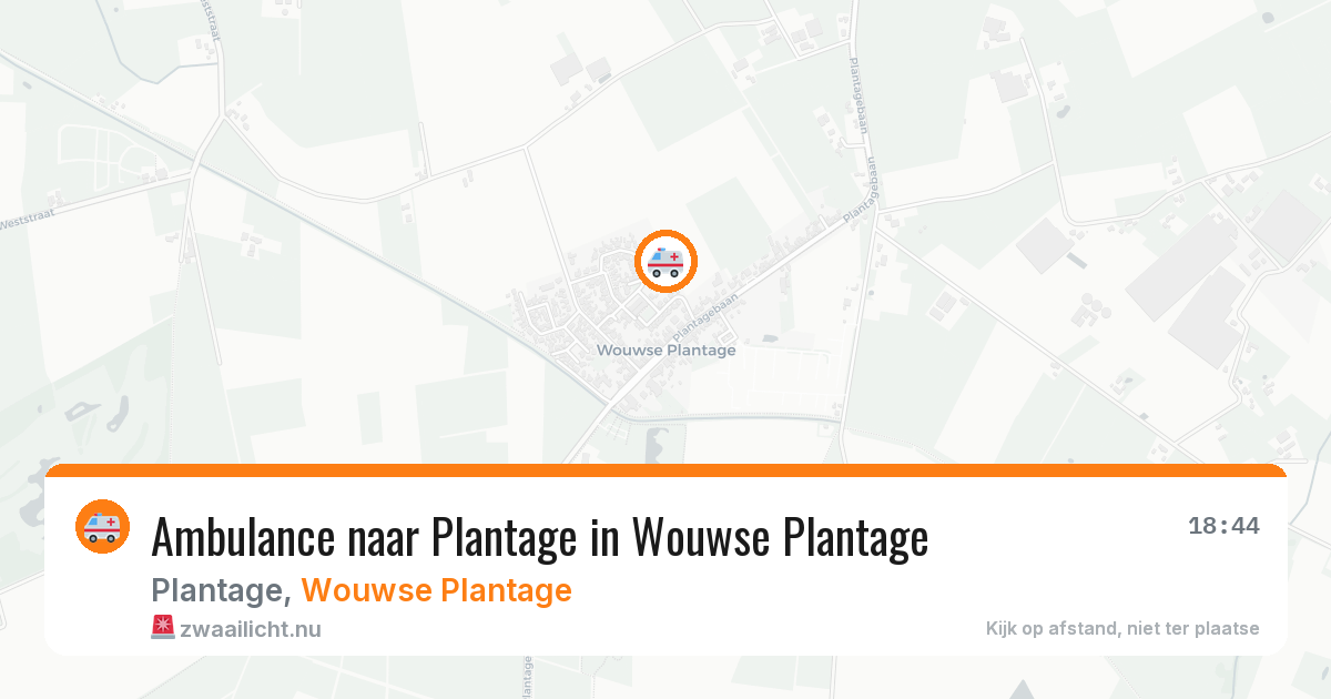 Ambulance naar Plantage in Wouwse Plantage — 21 jul 2026