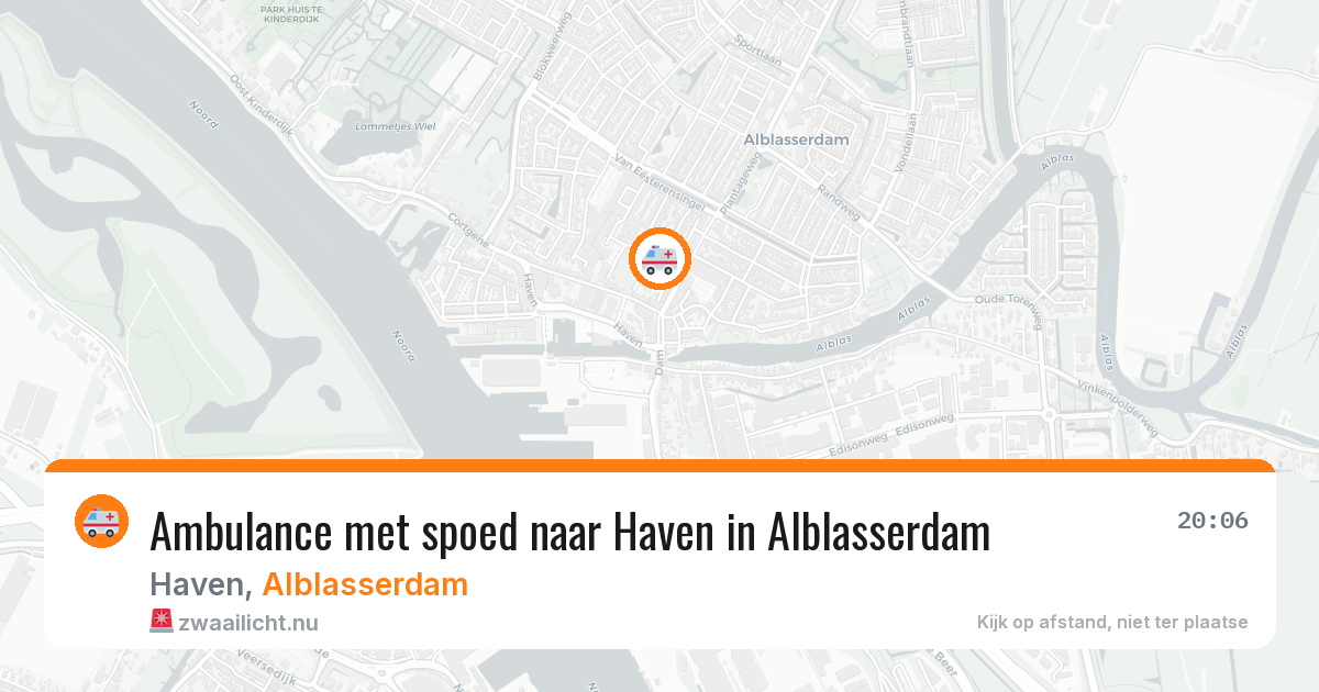Ambulance met spoed naar Haven in Alblasserdam — 10 jul 2026