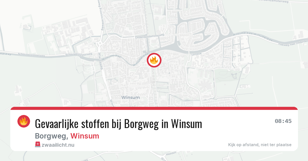 Gevaarlijke stoffen bij Borgweg in Winsum — 28 mrt 2026