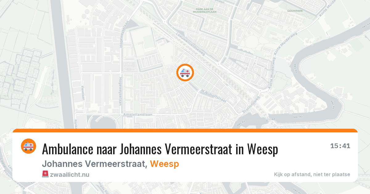 Ambulance naar Johannes Vermeerstraat in Weesp — 24 jul 2026