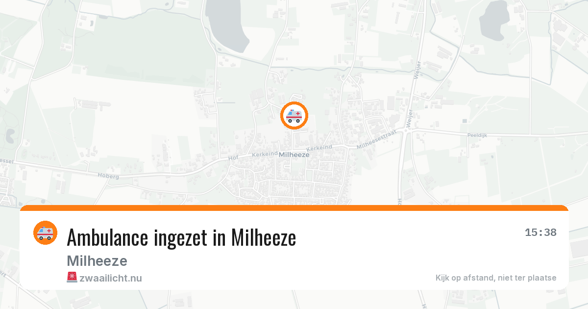 Ambulance ingezet in Milheeze — 18 jul 2026