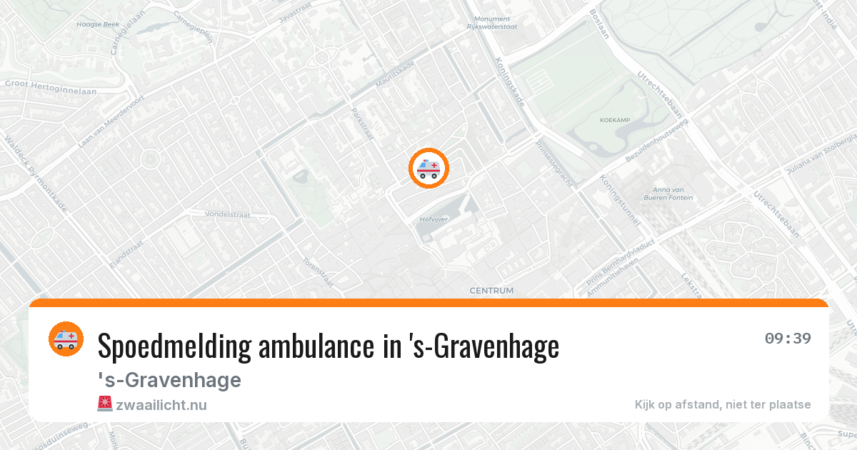 Spoedmelding ambulance in 's-Gravenhage — 15 jul 2026