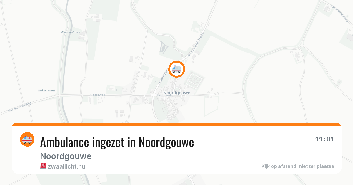 Ambulance ingezet in Noordgouwe — 22 mei 2026