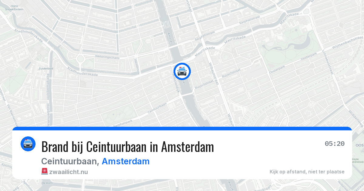 Brand bij Ceintuurbaan in Amsterdam — 14 mei 2026