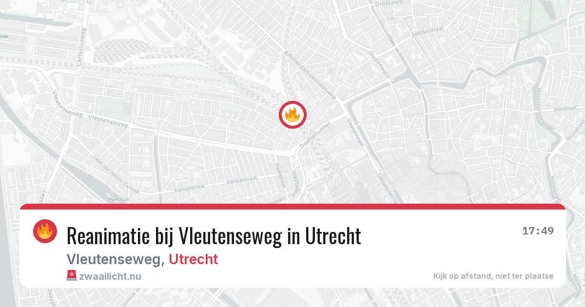 Reanimatie bij Vleutenseweg in Utrecht — 18 mrt 2026