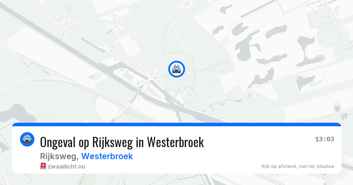 Ongeval op Rijksweg in Westerbroek — 2 mei 2026