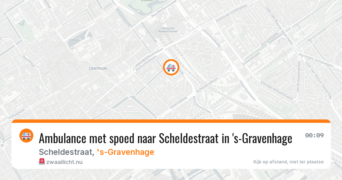 Ambulance met spoed naar Scheldestraat in 's-Gravenhage — 9 mei 2026