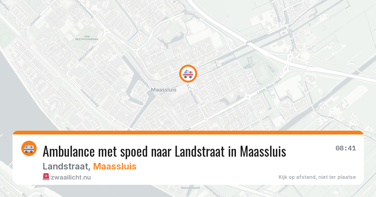 Ambulance met spoed naar Landstraat in Maassluis — 22 jul 2026
