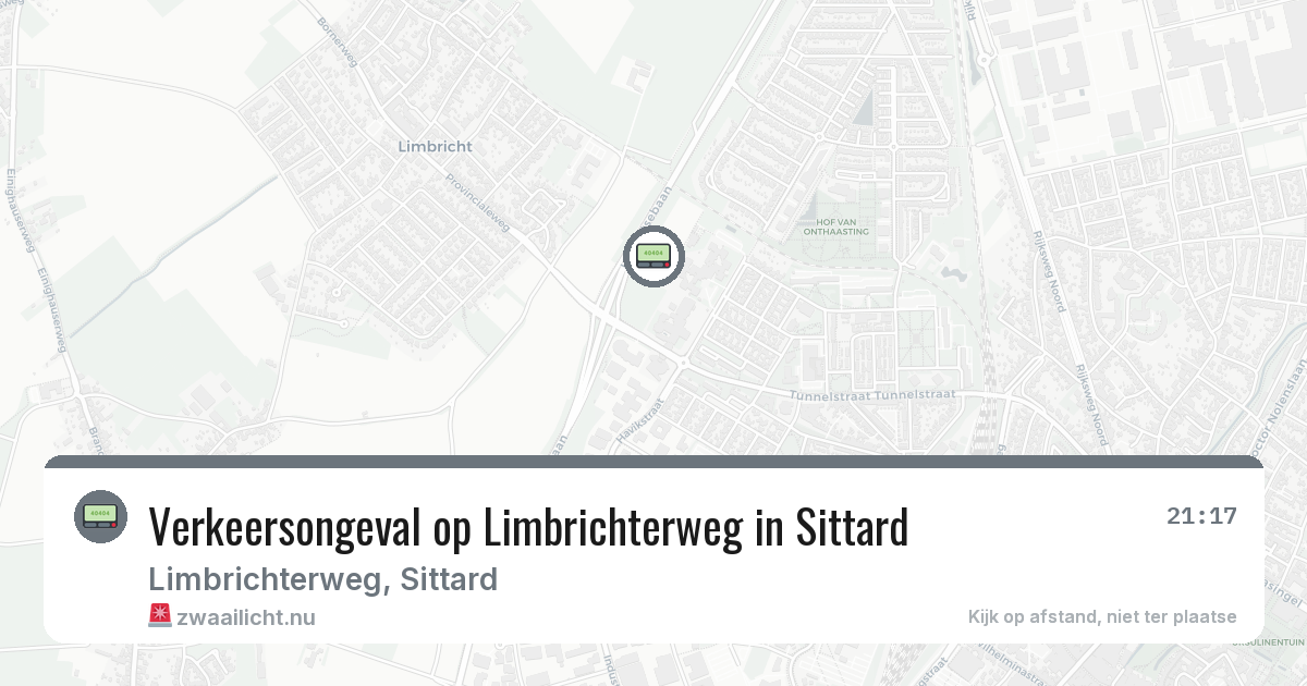 Verkeersongeval op Limbrichterweg in Sittard — 4 jun 2026