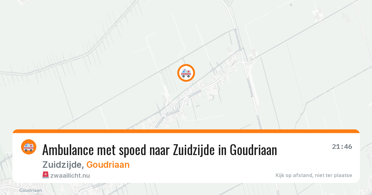 Ambulance met spoed naar Zuidzijde in Goudriaan — 10 mei 2026
