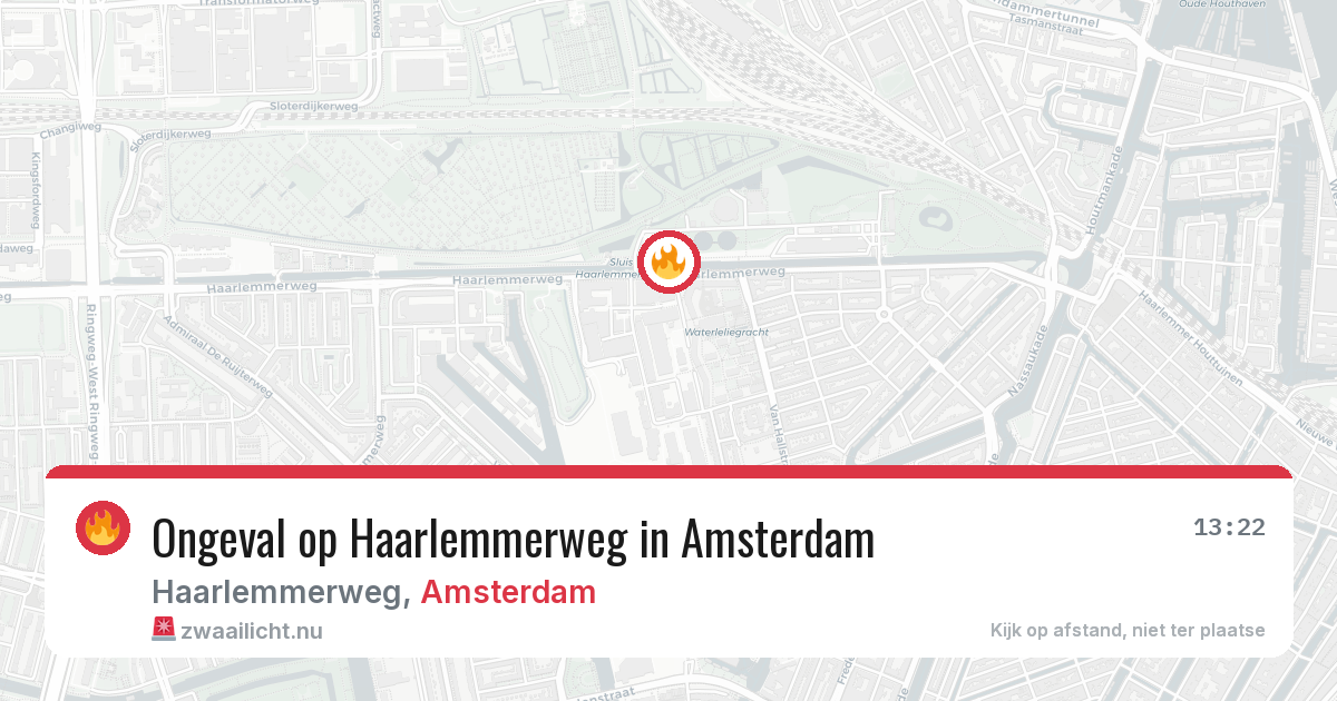 Ongeval op Haarlemmerweg in Amsterdam — 6 jun 2026