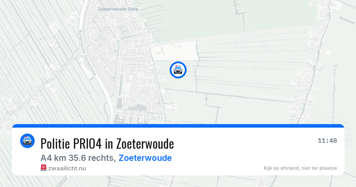 Politie PRIO4 in Zoeterwoude — 17 mrt 2026 | 🚨 Zwaailicht.nu
