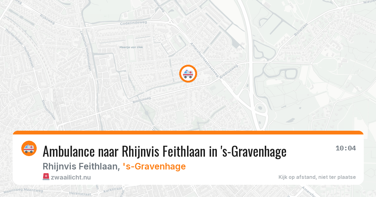 Ambulance naar Rhijnvis Feithlaan in 's-Gravenhage — 23 mrt 2026
