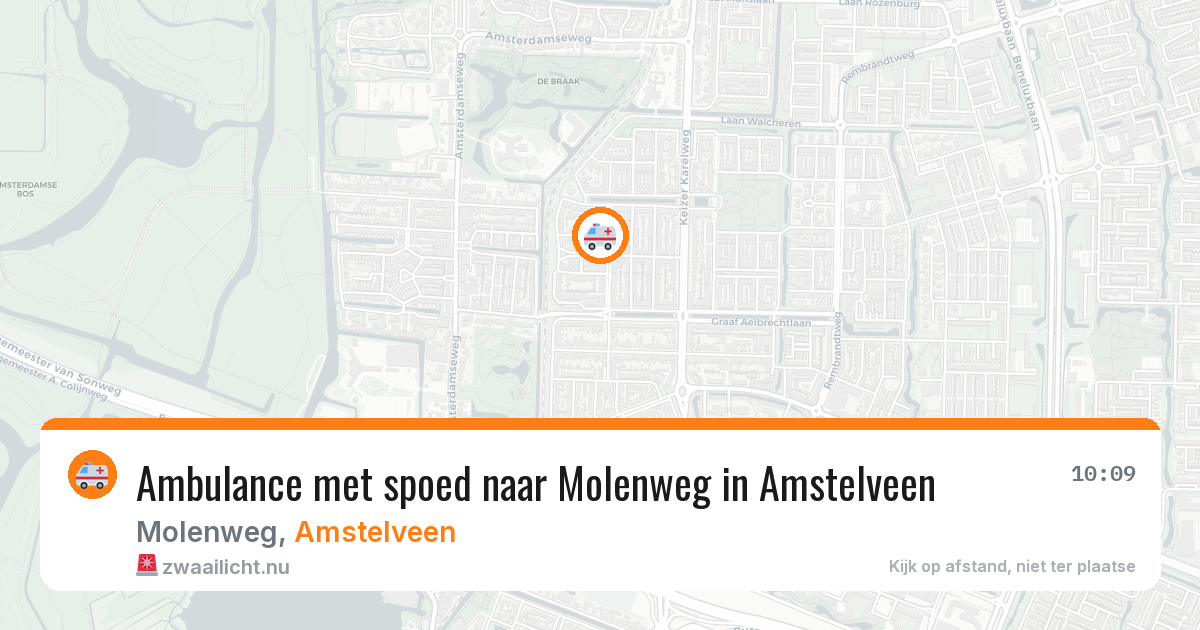 Ambulance met spoed naar Molenweg in Amstelveen — 27 jul 2026