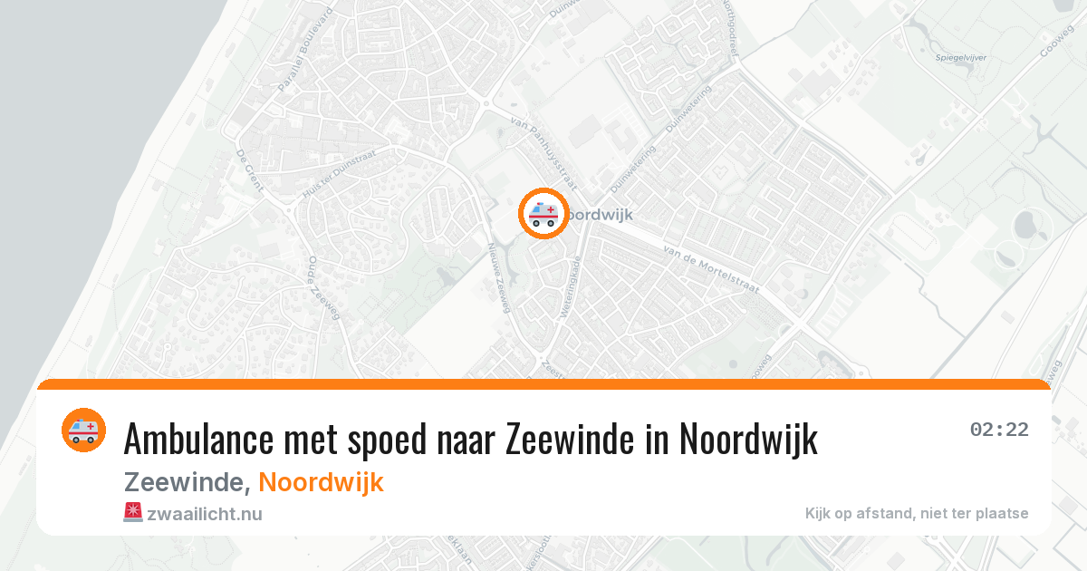 Ambulance met spoed naar Zeewinde in Noordwijk — 20 mei 2026
