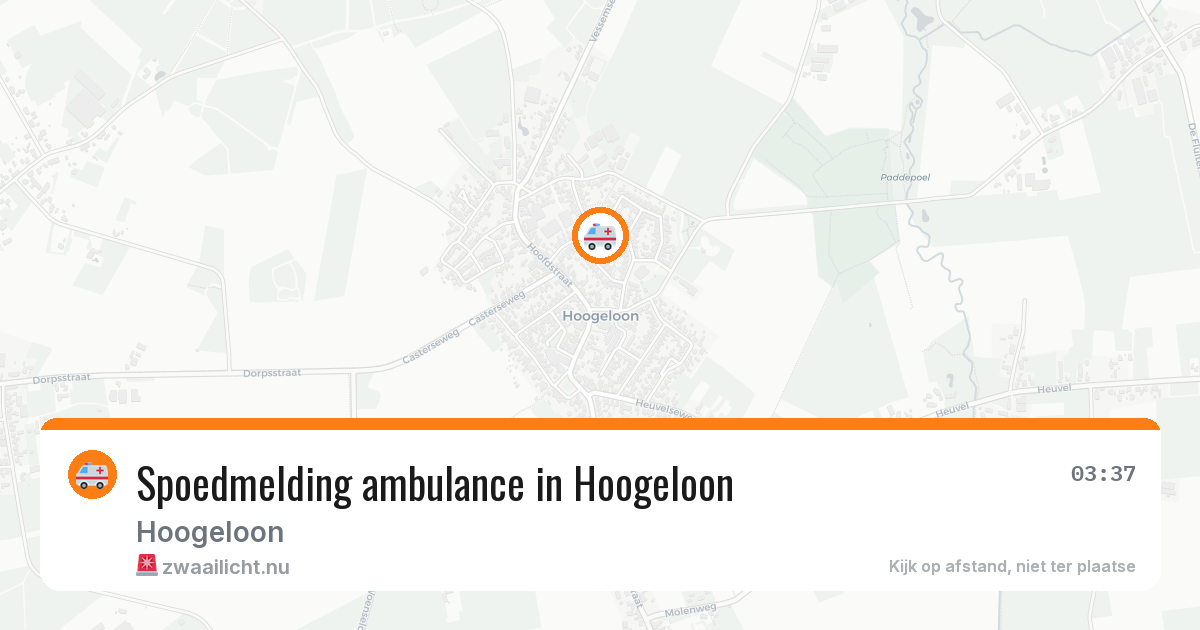Spoedmelding ambulance in Hoogeloon — 27 jun 2026