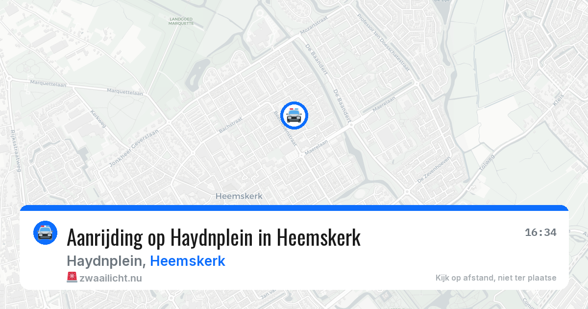 Aanrijding op Haydnplein in Heemskerk — 19 jul 2026