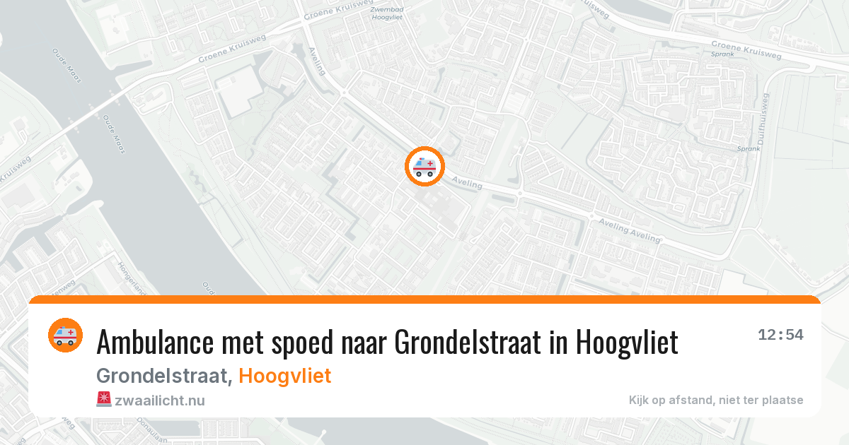 Ambulance met spoed naar Grondelstraat in Hoogvliet — 28 mei 2026