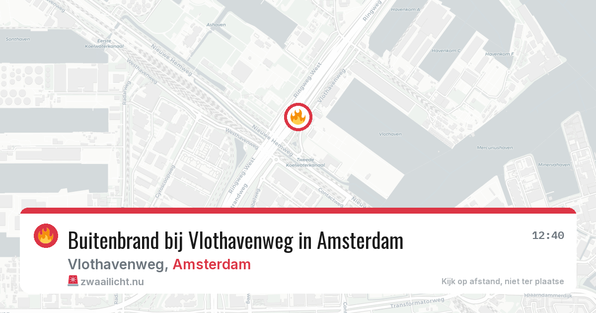 Buitenbrand bij Vlothavenweg in Amsterdam — 18 jul 2026