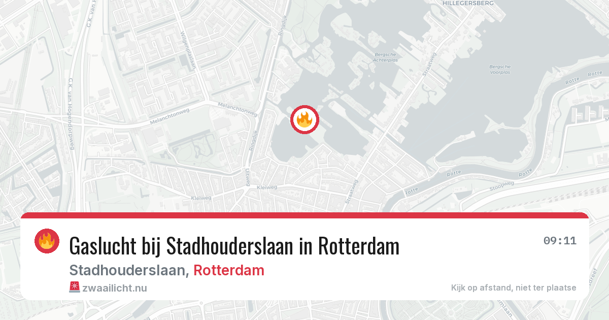 Gaslucht bij Stadhouderslaan in Rotterdam — 21 jul 2026