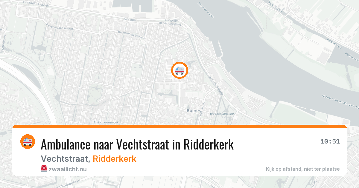 Ambulance naar Vechtstraat in Ridderkerk — 21 jul 2026