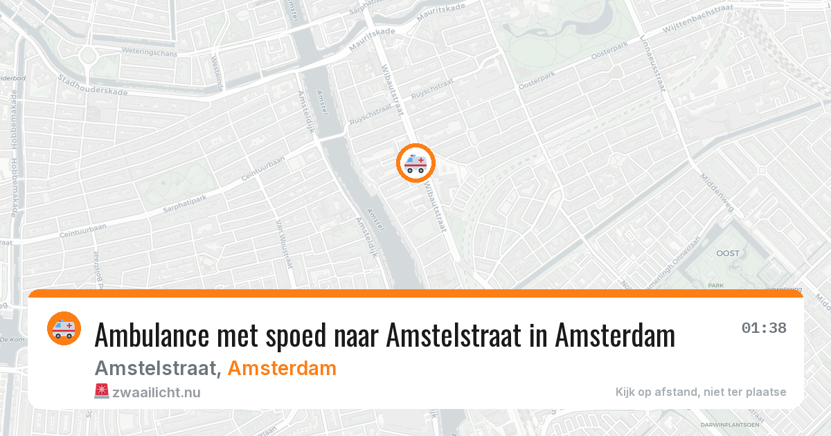 Ambulance met spoed naar Amstelstraat in Amsterdam — 25 mrt 2026