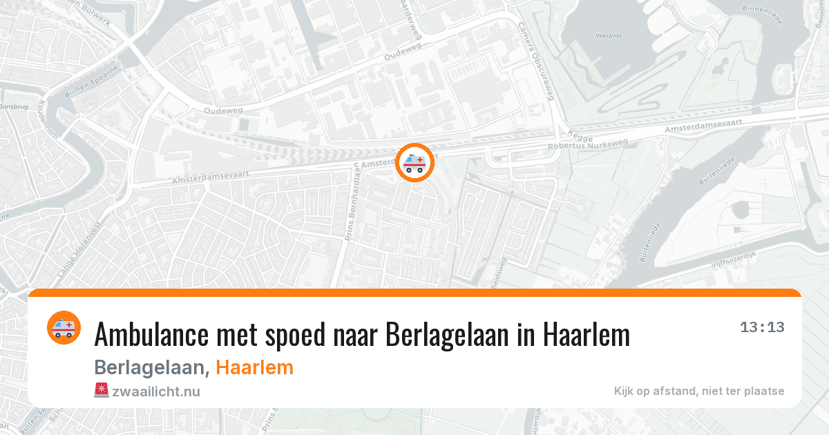 Ambulance met spoed naar Berlagelaan in Haarlem — 15 jul 2026