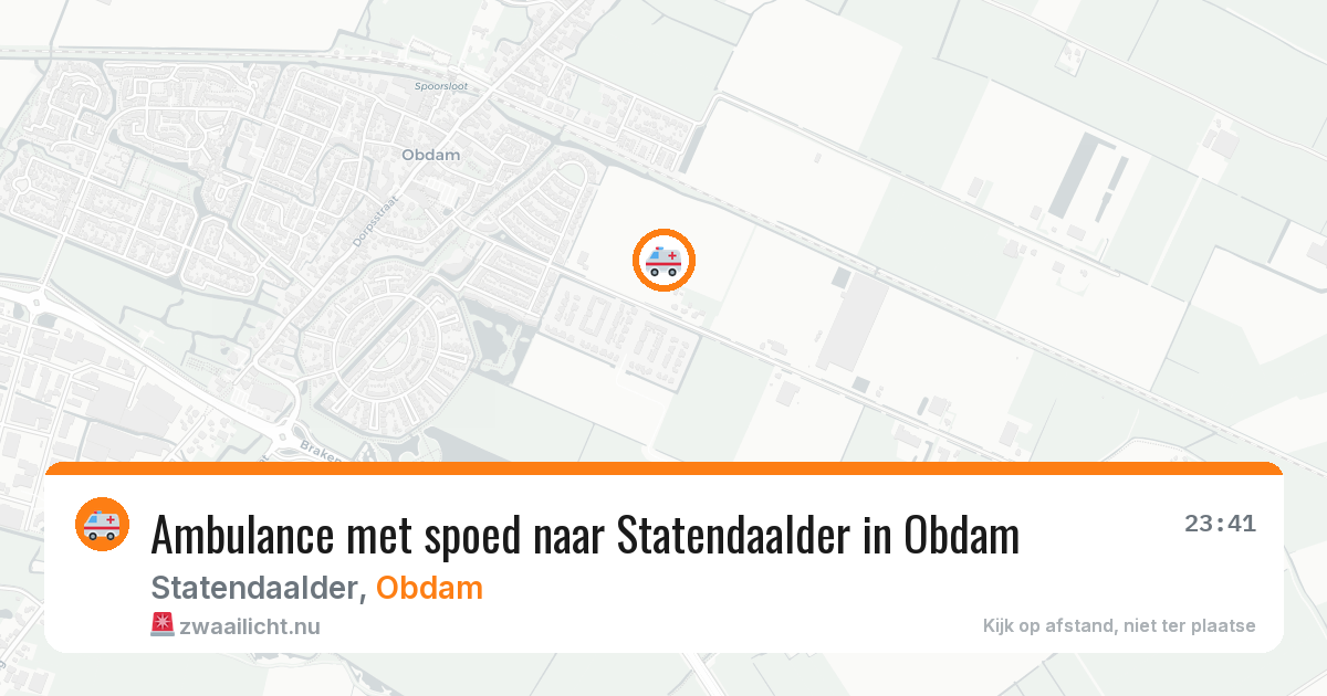 Ambulance met spoed naar Statendaalder in Obdam — 14 mrt 2026