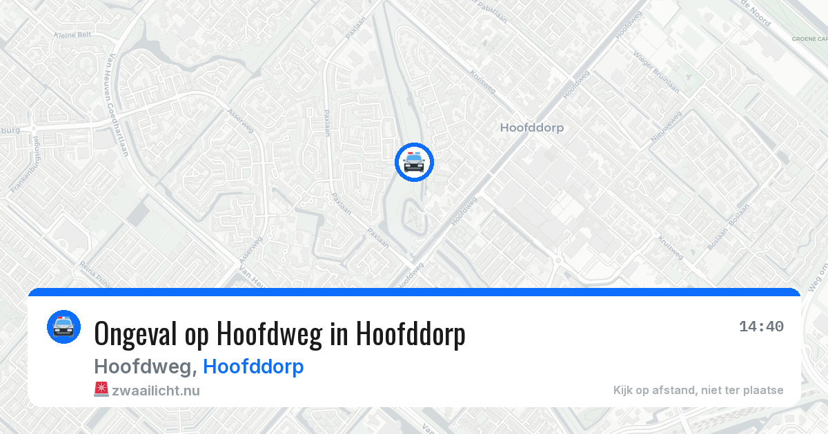 Ongeval op Hoofdweg in Hoofddorp — 25 mrt 2026